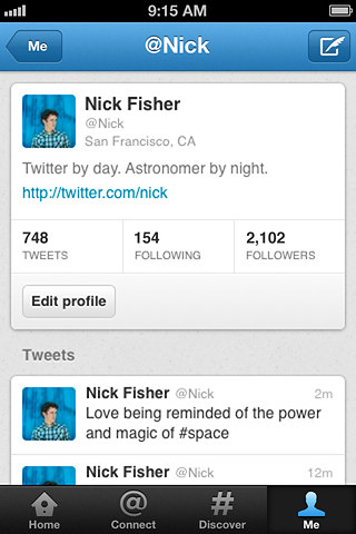 Twitter for iPhone in 2012 – Me