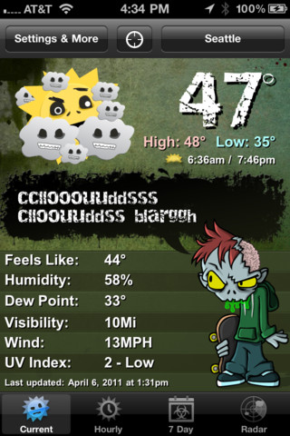 Weather Zombie for iPhone in 2012 – Current