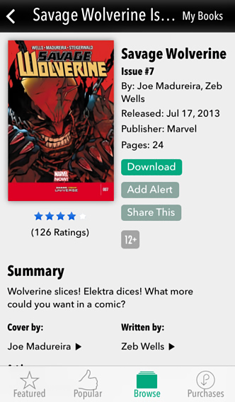Comics for iPhone in 2013 – Browse
