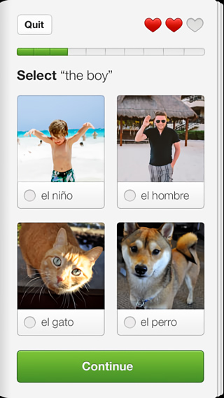 Duolingo for iPhone in 2013