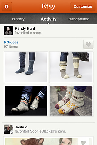 Etsy for iPhone in 2013