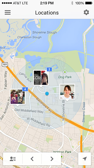 Google+ for iPhone in 2013 – Locations