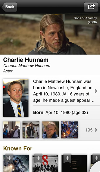 IMDb Movies & TV for iPhone in 2013