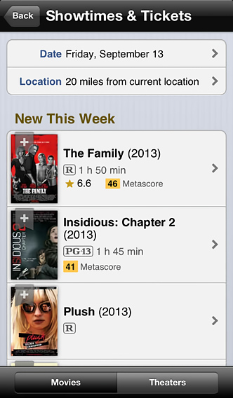 IMDb Movies & TV for iPhone in 2013 – Showtimes & Tickets