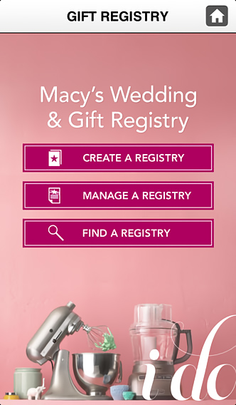 Macy's for iPhone in 2013 – Gift Registry