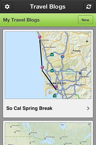 MapQuest Travel Blogs for iPhone in 2013