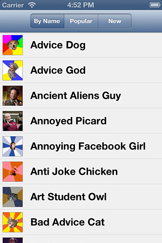 Meme Generator by MemeCrunch for iPhone in 2013