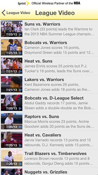NBA Game Time 2013-2014 for iPhone in 2013 – League Video