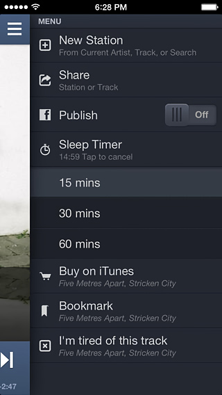 Pandora Radio for iPhone in 2013 – Navigation