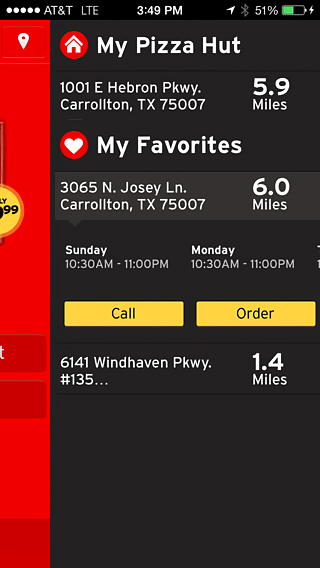 Pizza Hut for iPhone in 2013 – My Pizza Hut