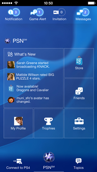 PlayStation App for iPhone in 2013