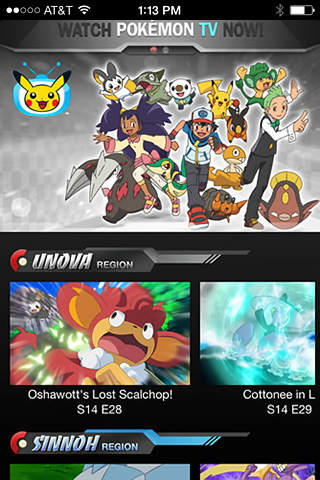 Pokémon TV for iPhone in 2013