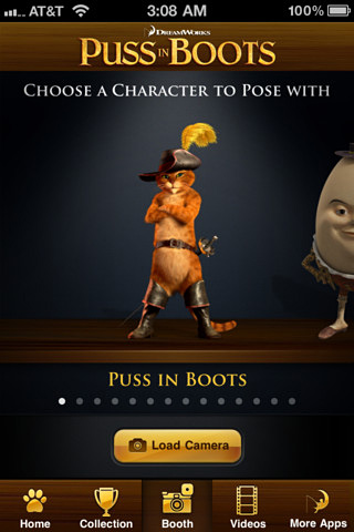 Pose with Puss in Boots for iPhone in 2013