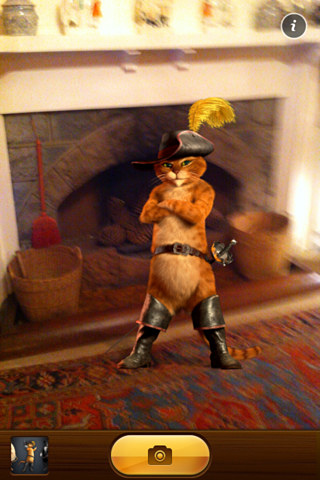 Pose with Puss in Boots for iPhone in 2013
