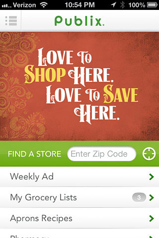 Publix for iPhone in 2013