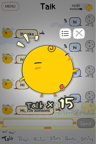 SimSimi for iPhone in 2013 – Talk