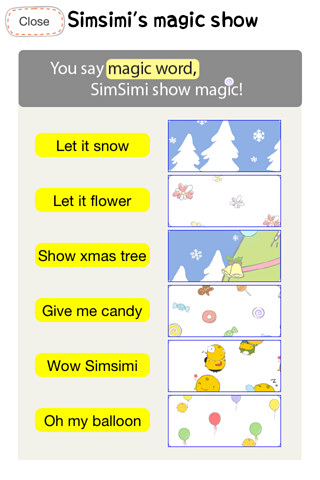 SimSimi for iPhone in 2013 – SimSimi's magic show