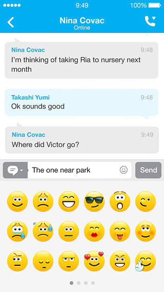 Skype for iPhone in 2013 – Chat