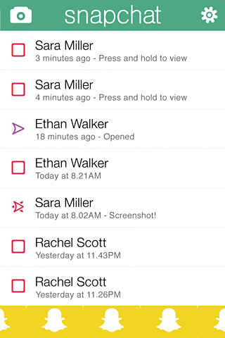 Snapchat for iPhone in 2013