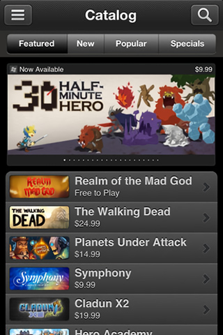Steam Mobile for iPhone in 2013