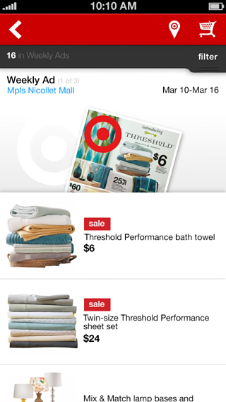 Target for iPhone in 2013 – Weekly Ad