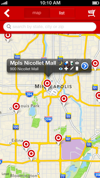 Target for iPhone in 2013 – Map