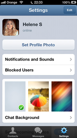 Telegram Messenger for iPhone in 2013