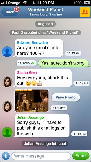 Telegram Messenger for iPhone in 2013