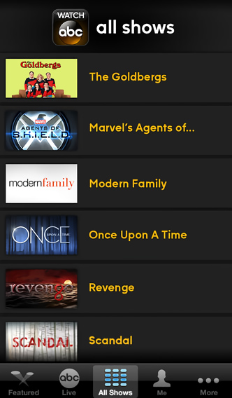 WATCH ABC for iPhone in 2013 – All Shows
