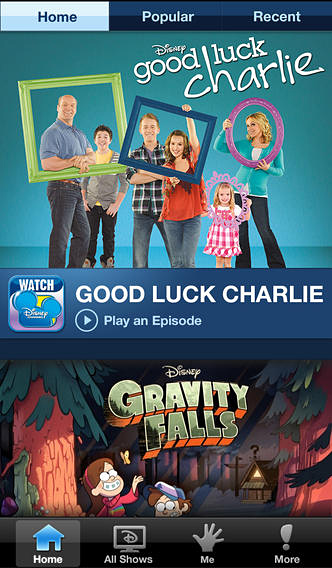 WATCH Disney Channel for iPhone in 2013 – Home