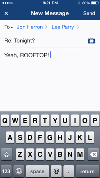 Yahoo Mail for iPhone in 2013 – New message