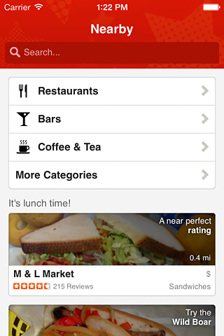 Yelp for iPhone in 2013