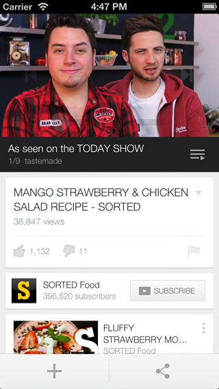 YouTube for iPhone in 2013