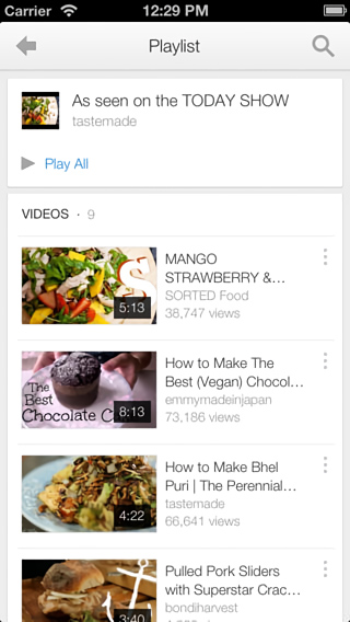 YouTube for iPhone in 2013 – Playlist