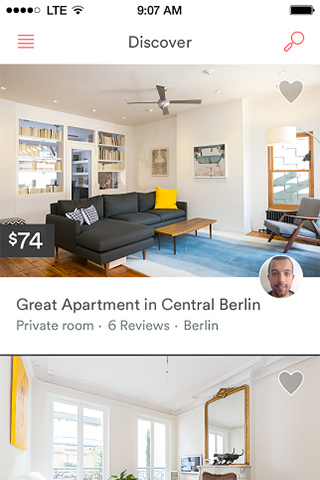 Airbnb for iPhone in 2014