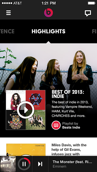 Beats Music for iPhone in 2014 – Highlights