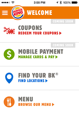 Burger King for iPhone in 2014