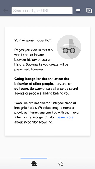 Chrome for iPhone in 2014 – Incognito