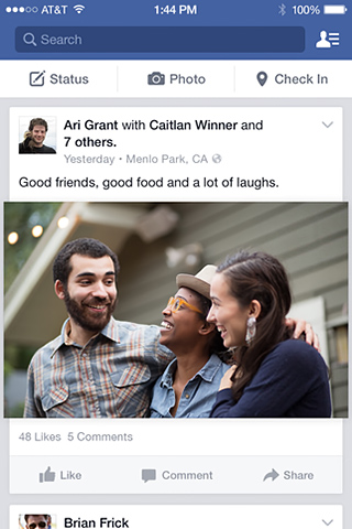 Facebook for iPhone in 2014