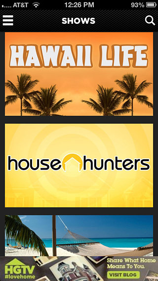 HGTV Watch for iPhone in 2014 – Shows