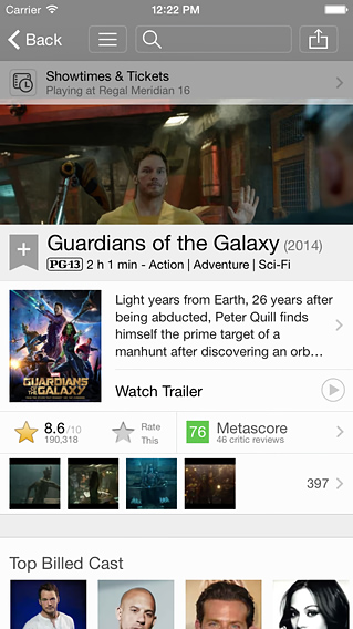 IMDb Movies & TV for iPhone in 2014 – Showtimes & Tickets