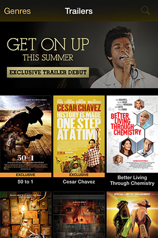 iTunes Movie Trailers for iPhone in 2014