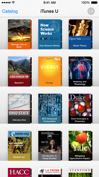 iTunes U for iPhone in 2014