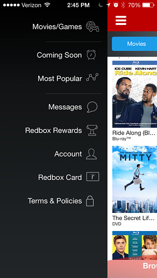 Redbox for iPhone in 2014