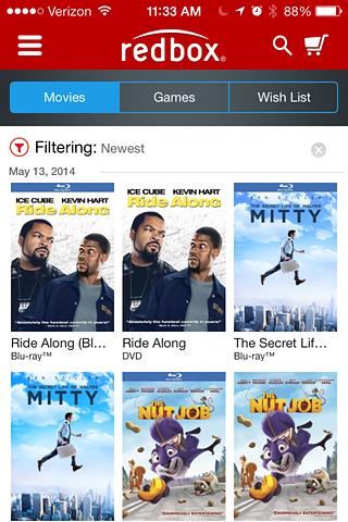 Redbox for iPhone in 2014