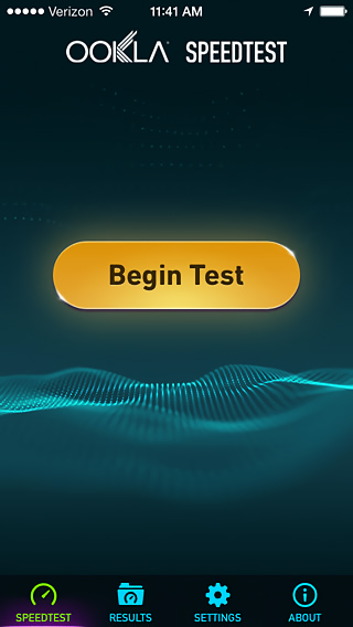 Speedtest.net for iPhone in 2014 – Begin Test