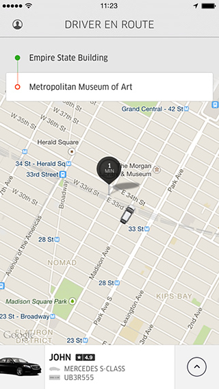 Uber for iPhone in 2014