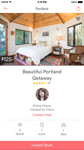 Airbnb for iPhone in 2015 – Instant Book