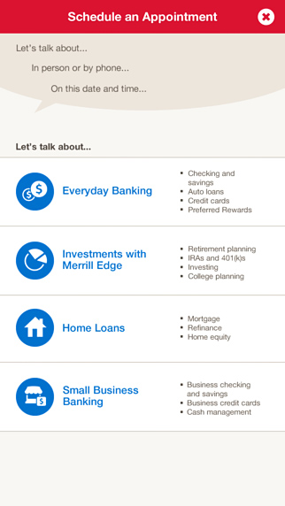 Bank of America - Mobile Banking for iPhone in 2015 – Schedule an Appointment