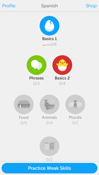 Duolingo for iPhone in 2015